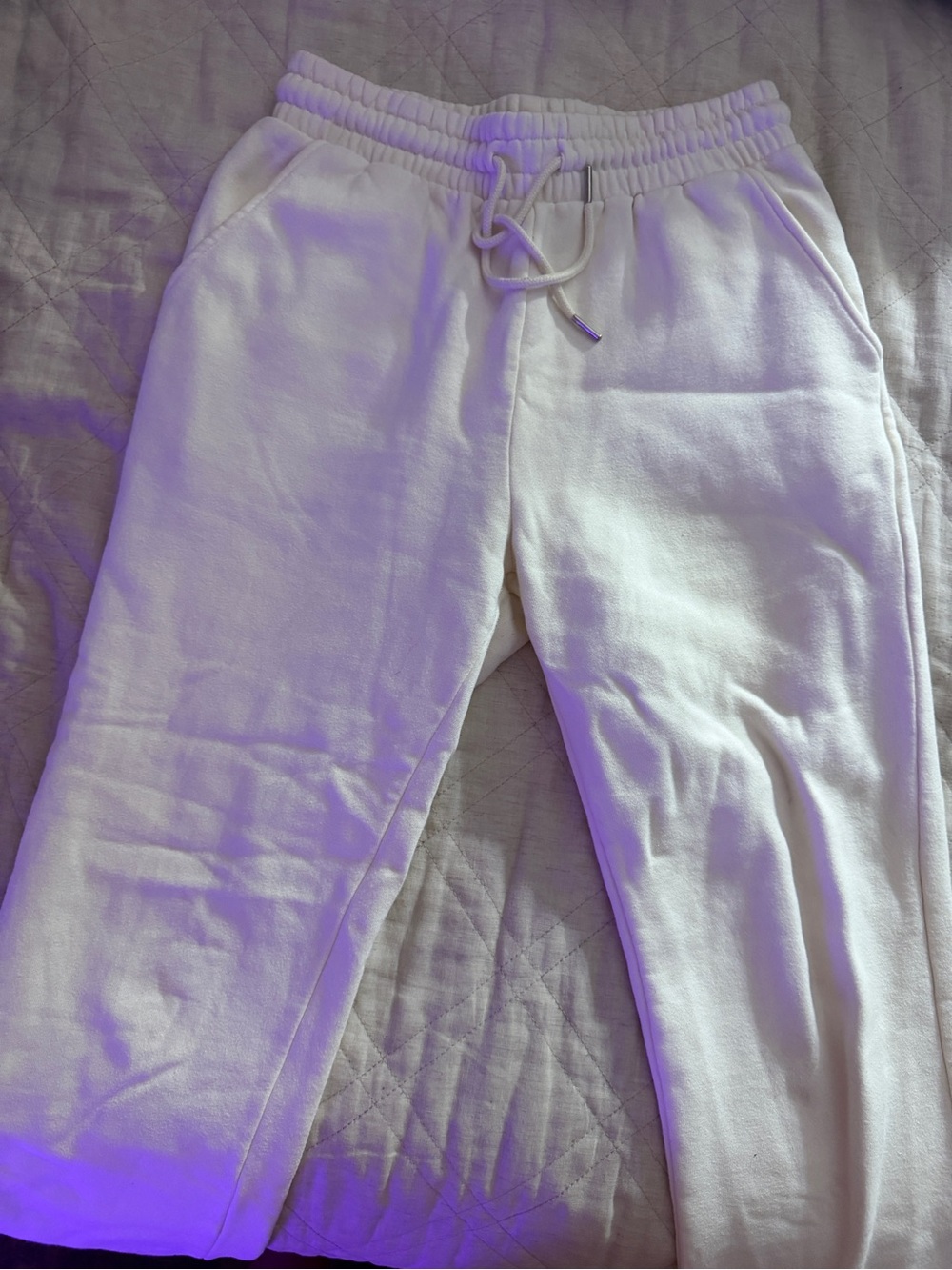 Forever 21 Kids White Drawstring Joggers